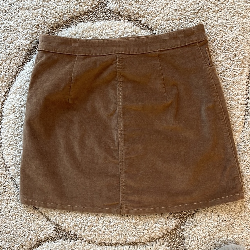 Express Button-front Corduroy Mini Skirt - Picture 2 of 3